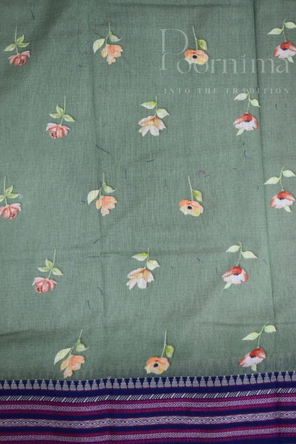 PISTA GREEN- KOTA VIDARBHA BORDER SAREE