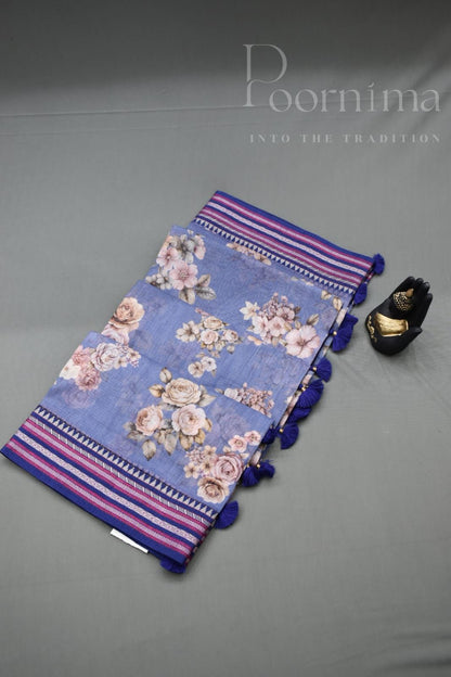 BLUE- KOTA VIDARBHA BORDER SAREE
