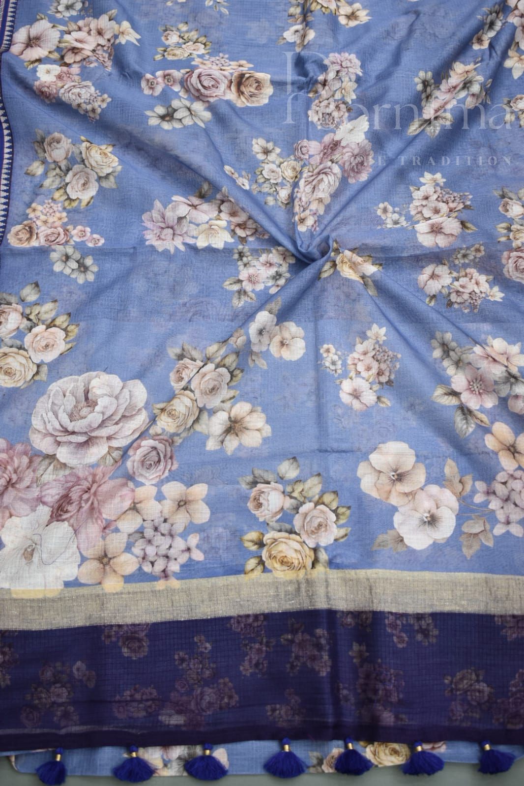 BLUE- KOTA VIDARBHA BORDER SAREE