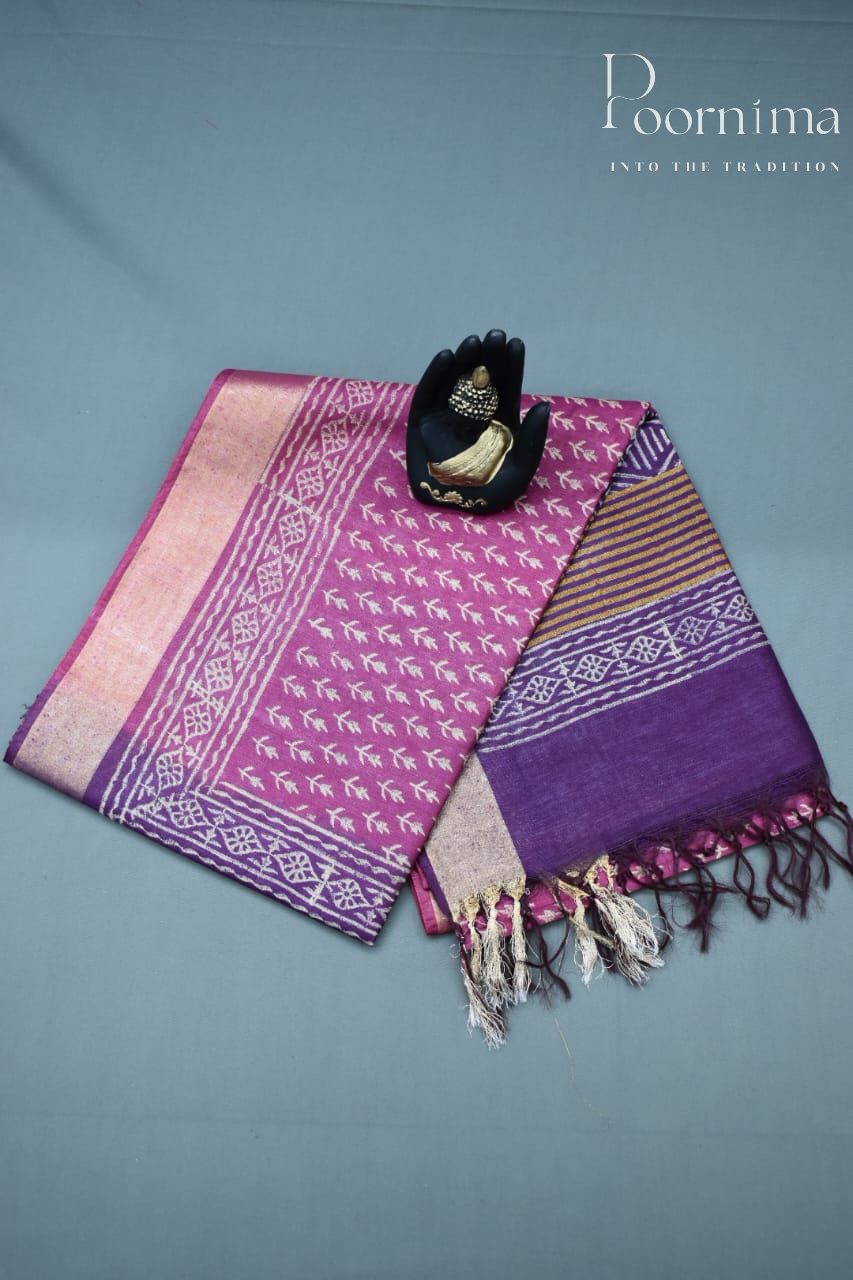 DARK PINK-COTTON SILK SAREE