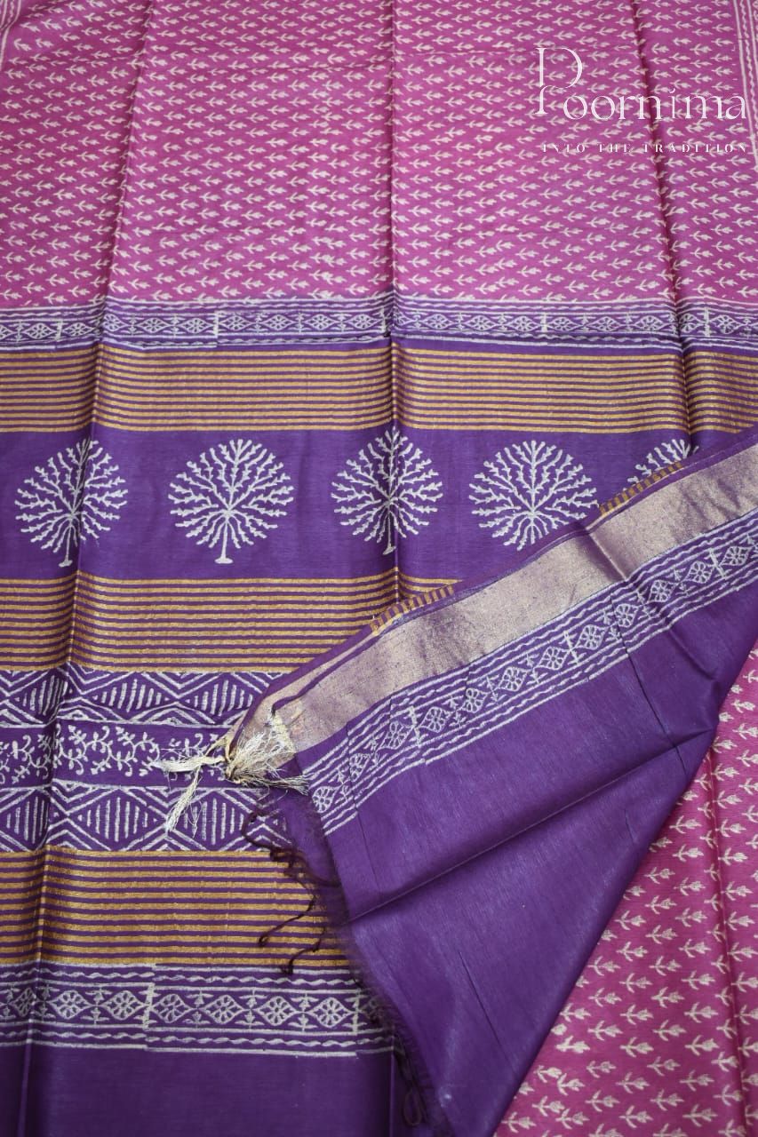 DARK PINK-COTTON SILK SAREE