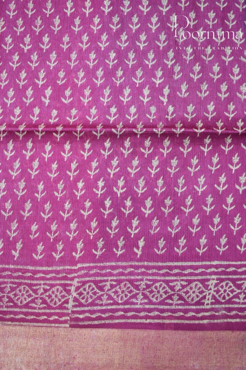 DARK PINK-COTTON SILK SAREE