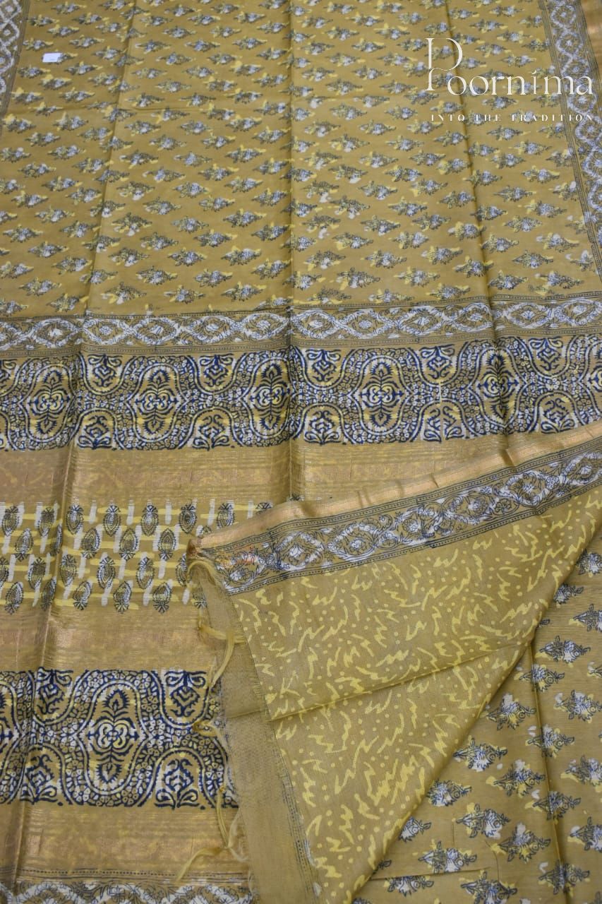 MEHANDI GREEN- COTTON SILK SAREE