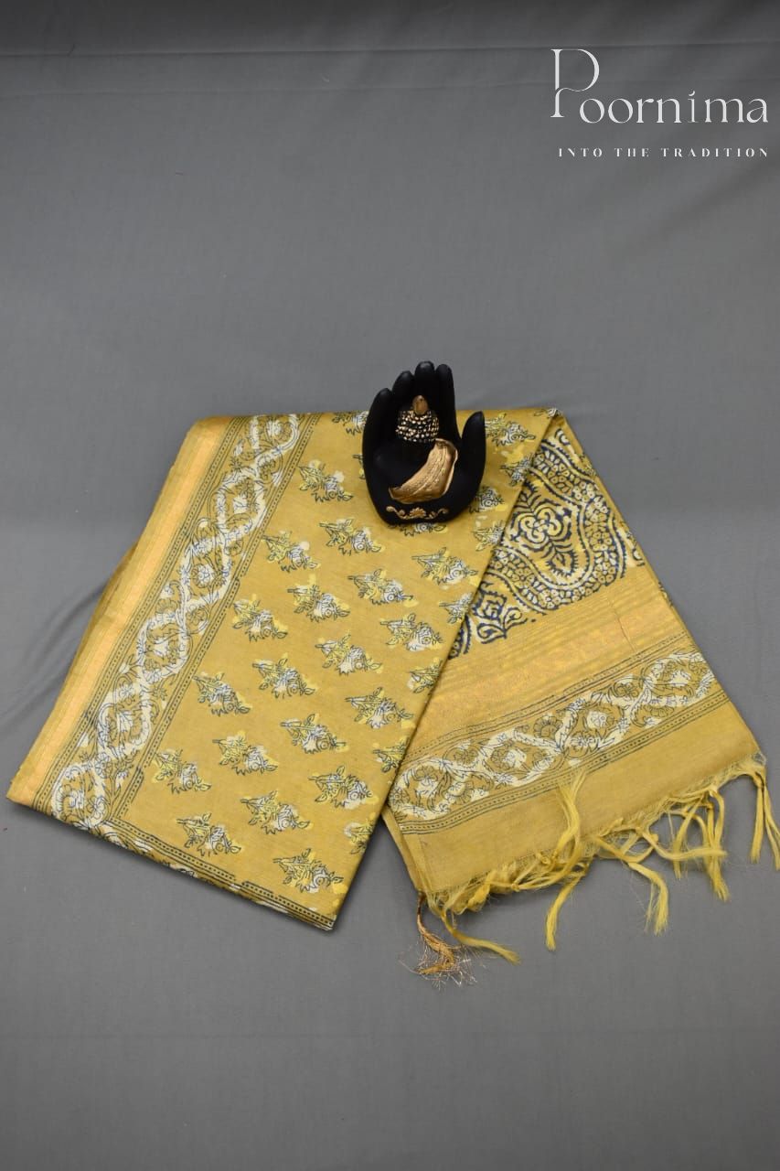 MEHANDI GREEN- COTTON SILK SAREE