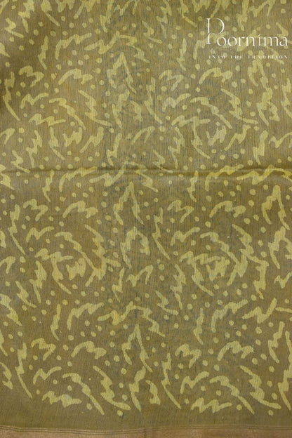MEHANDI GREEN- COTTON SILK SAREE