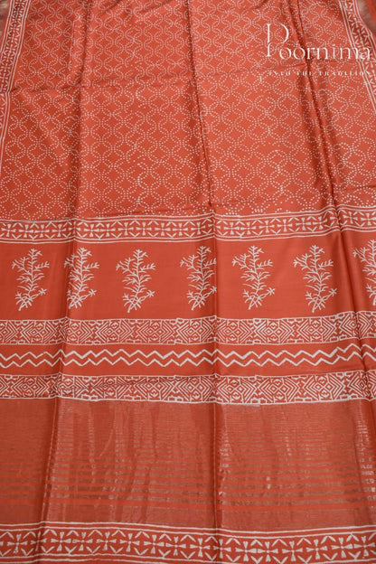 ORANGE-COTTON SILK SAREE