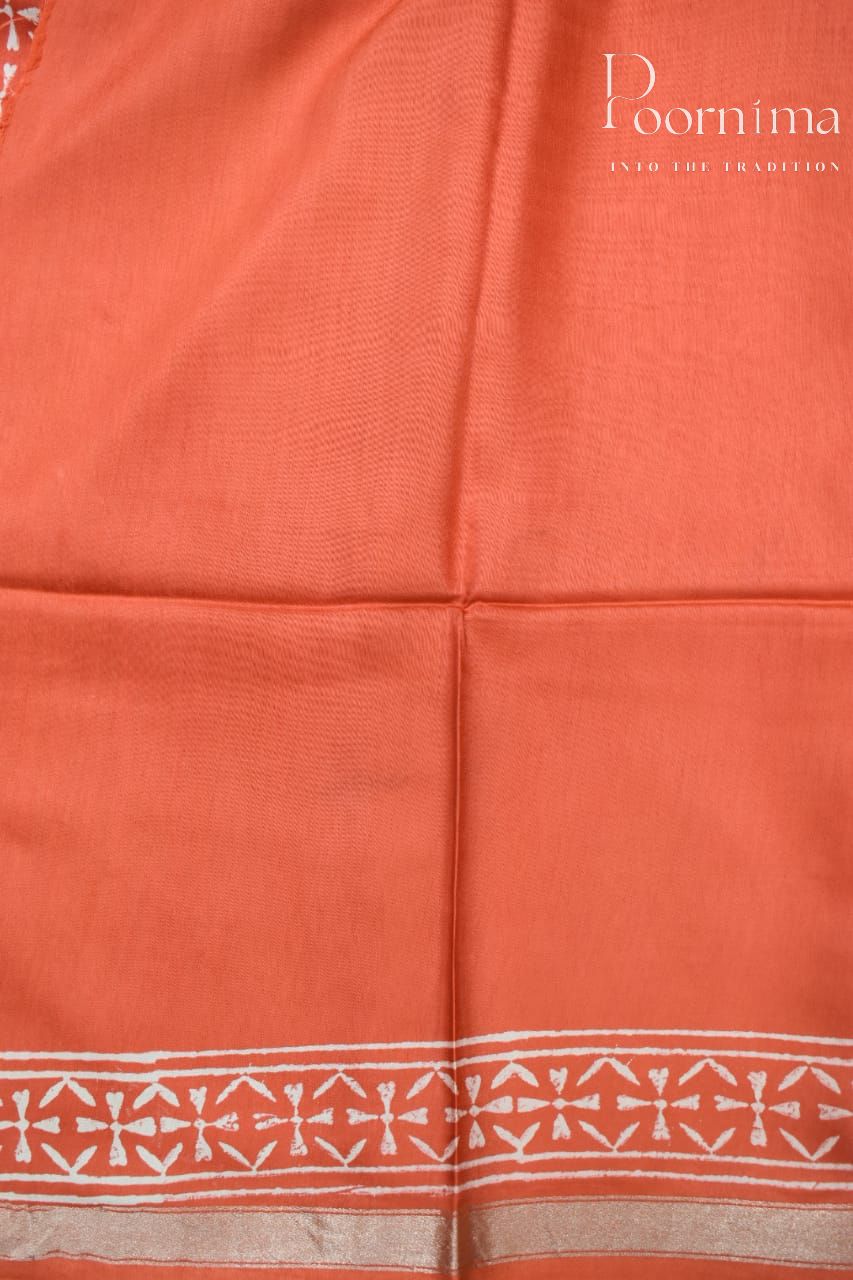 ORANGE-COTTON SILK SAREE