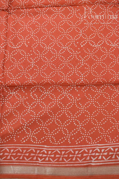 ORANGE-COTTON SILK SAREE
