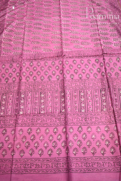 PINK-COTTON SILK SAREE