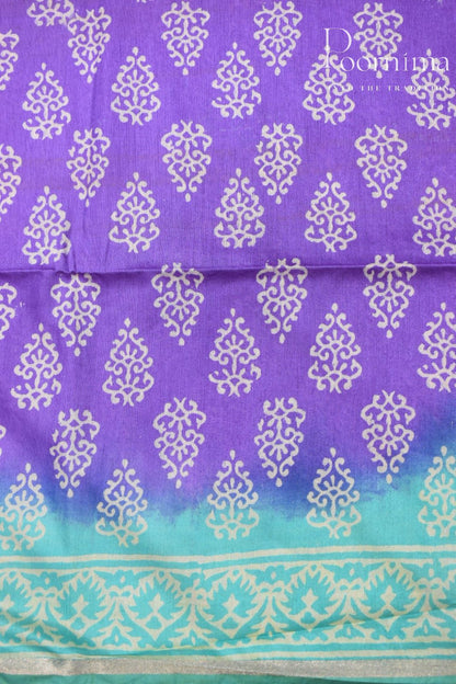 BLUE- COTTON SILK SAREE