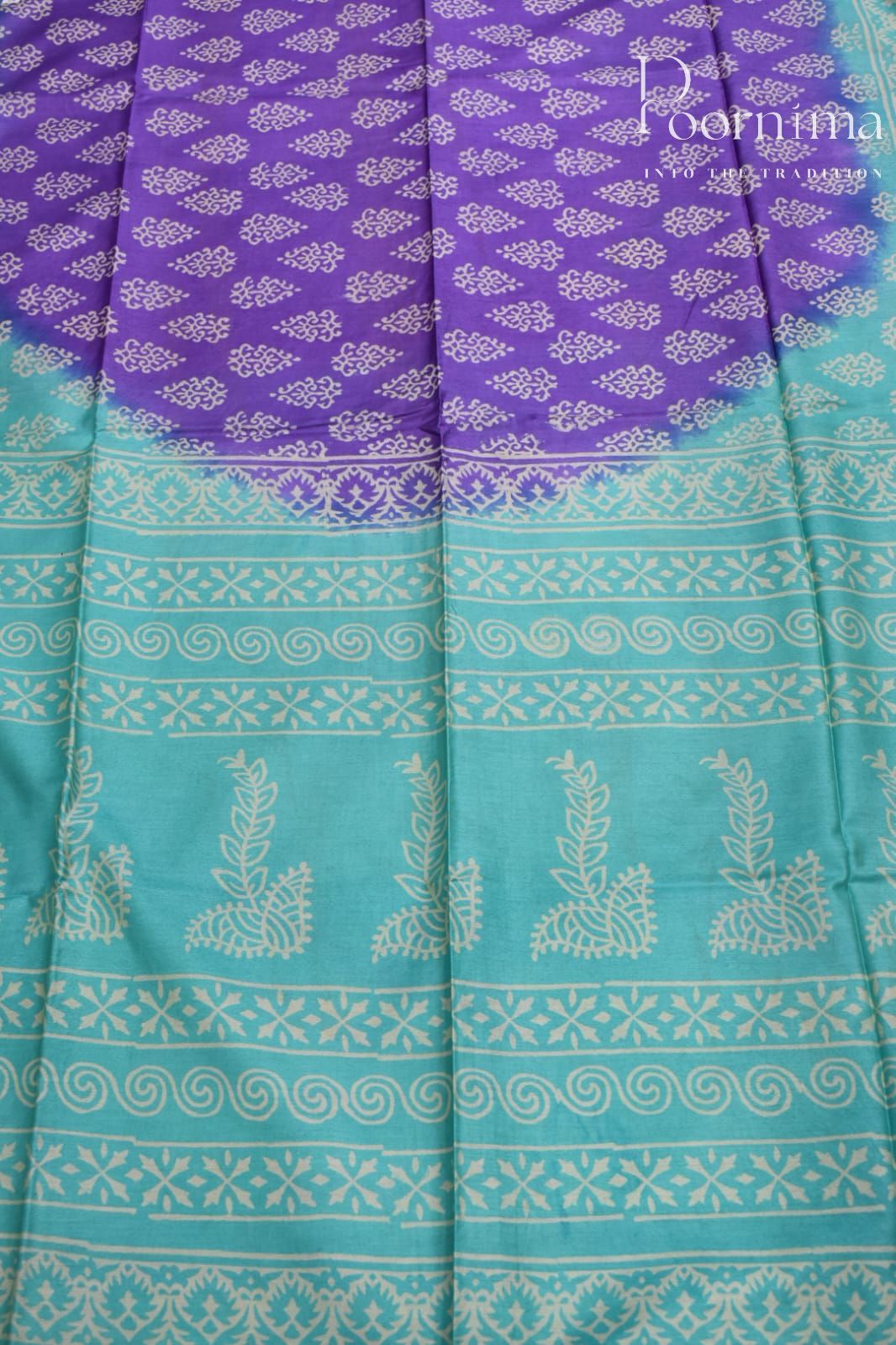 BLUE- COTTON SILK SAREE