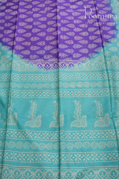 BLUE- COTTON SILK SAREE