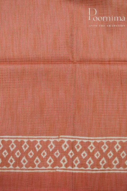 ORANGE-BAGALPUR CHECKS SAREE