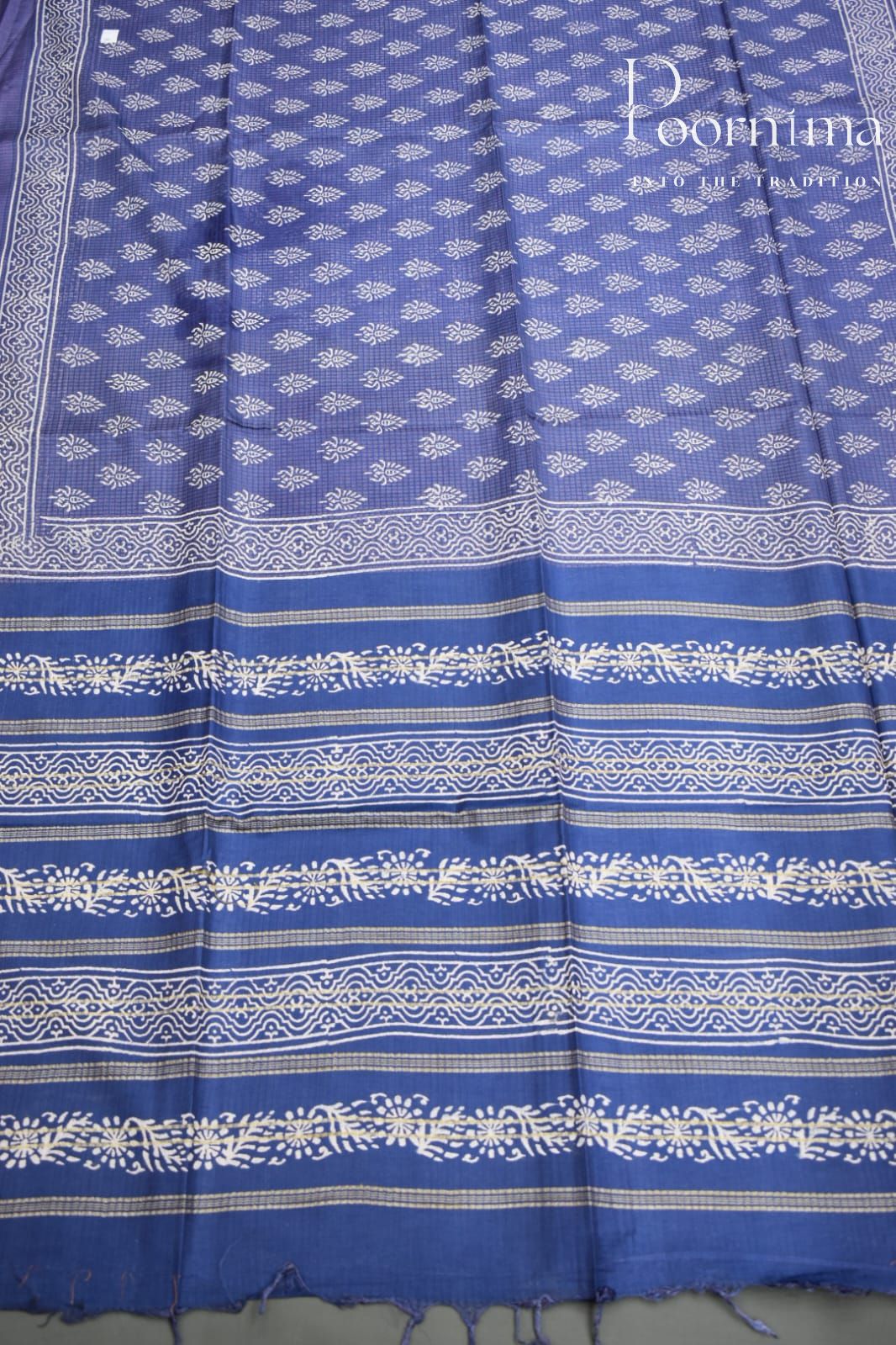 BLUE-BAGALPUR CHECKS SAREE