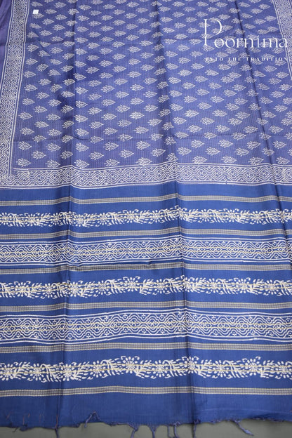 BLUE-BAGALPUR CHECKS SAREE