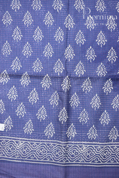 BLUE-BAGALPUR CHECKS SAREE