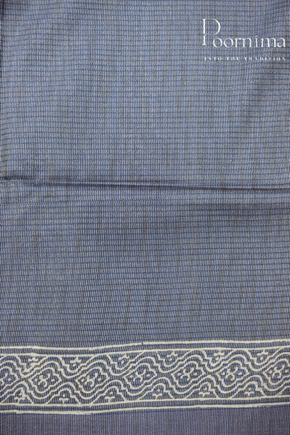 BLUE-BAGALPUR CHECKS SAREE