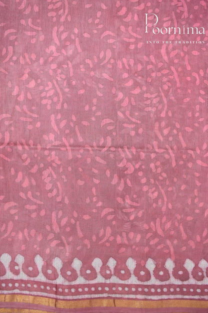 ONION PINK-COTTON SILK SAREE