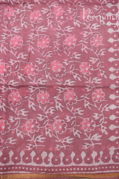 ONION PINK-COTTON SILK SAREE