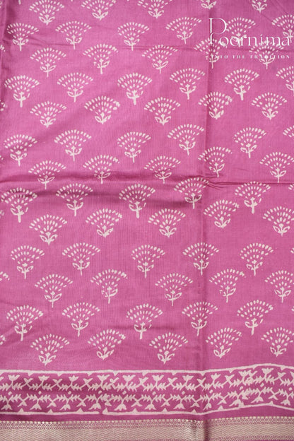 BABY PINK- COTTON SILK SAREE