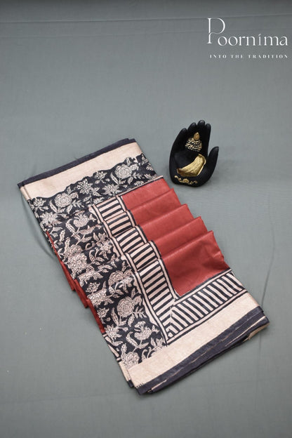 LIGHT ORANGE- COTTON SILK SAREE