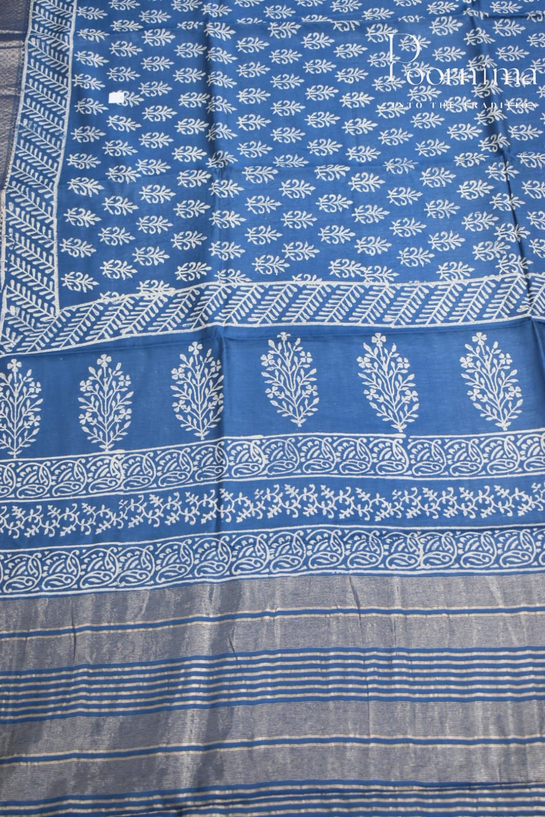 ROYAL BLUE- COTTON SILK SAREE