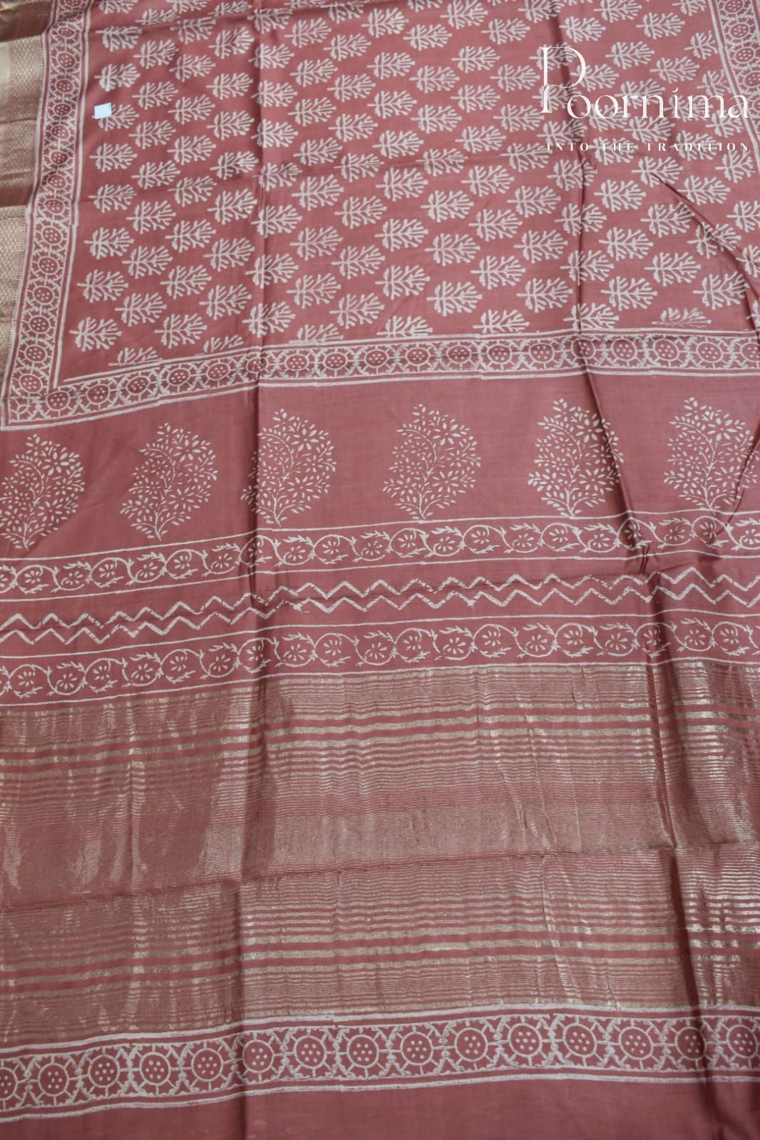 CHESTNUT- COTTON SILK SAREE