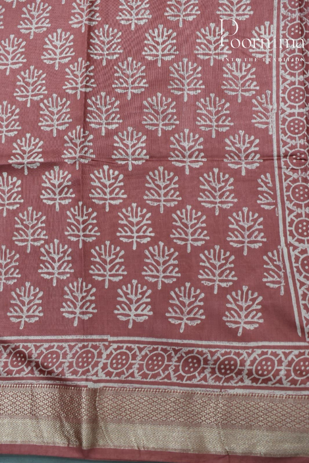 CHESTNUT- COTTON SILK SAREE