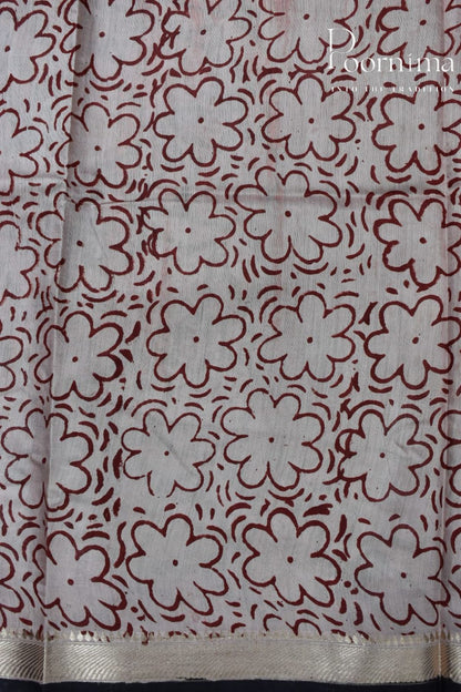 MAROON- COTTON SILK SAREE
