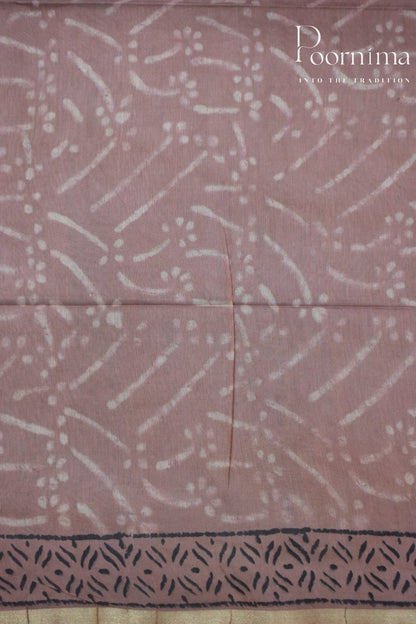 LIGHT BROWN-COTTON SILK SAREE