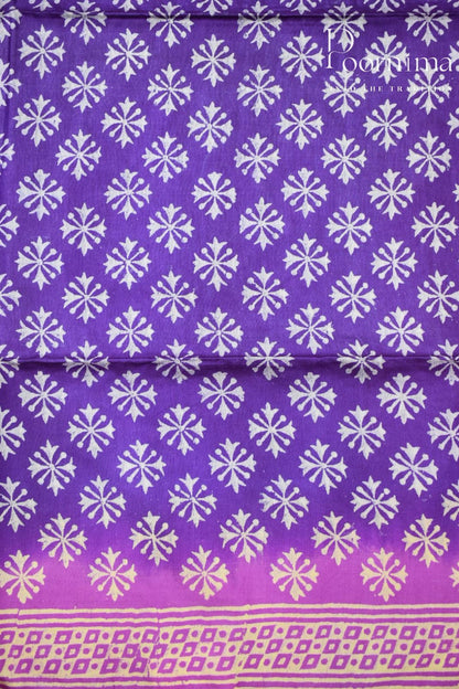 VIOLET-COTTON SILK SAREE
