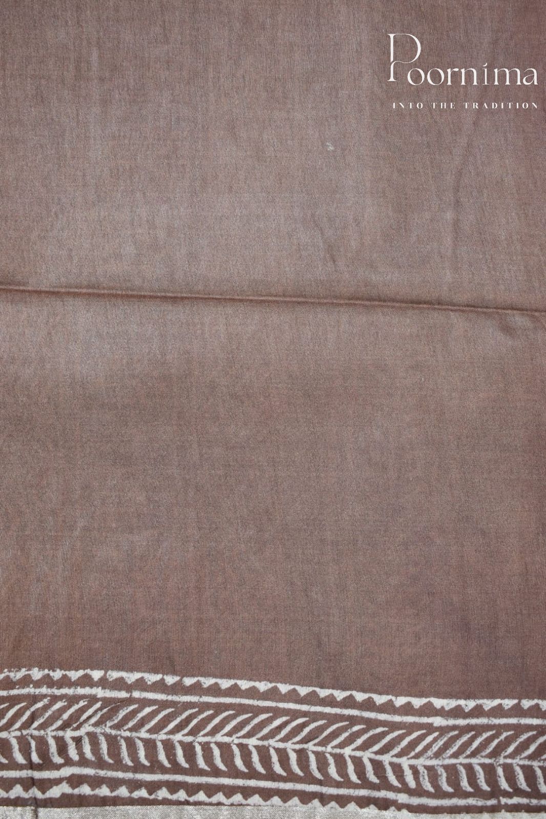 BROWN-COTTON SILK SAREE