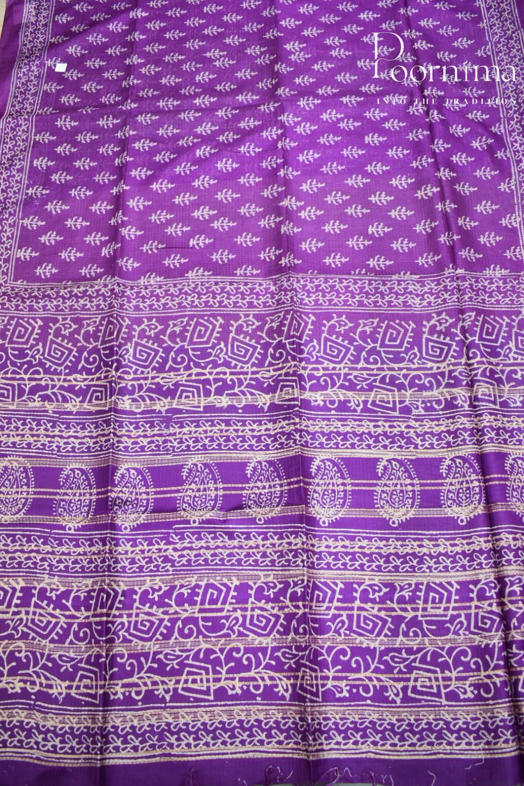 PURPLE- BAGALPUR CHECKS SAREE