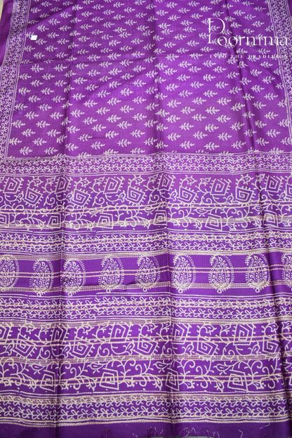 PURPLE- BAGALPUR CHECKS SAREE