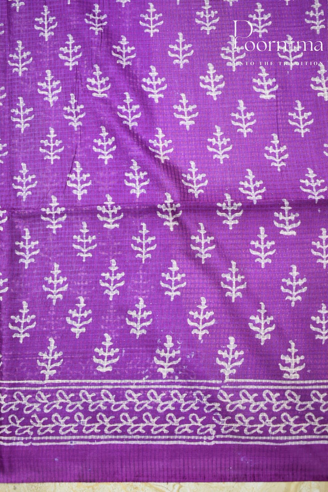 PURPLE- BAGALPUR CHECKS SAREE