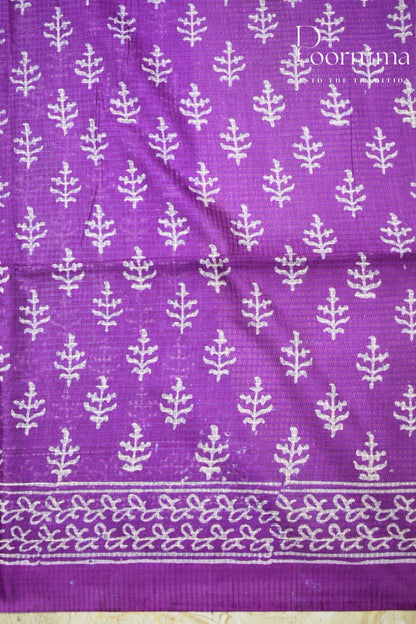 PURPLE- BAGALPUR CHECKS SAREE