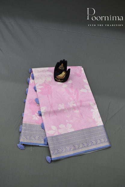 BABY PINK- BANANA WEAVING SAREE