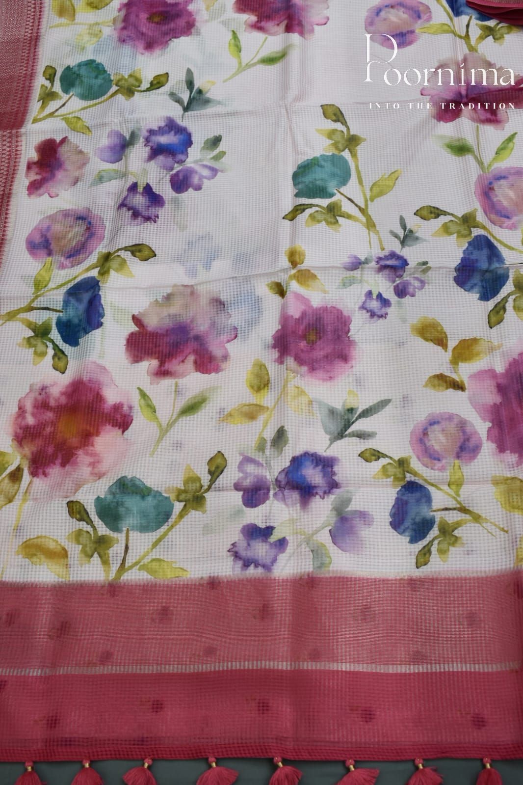 ONION PINK- BANANA WEAVING SAREE