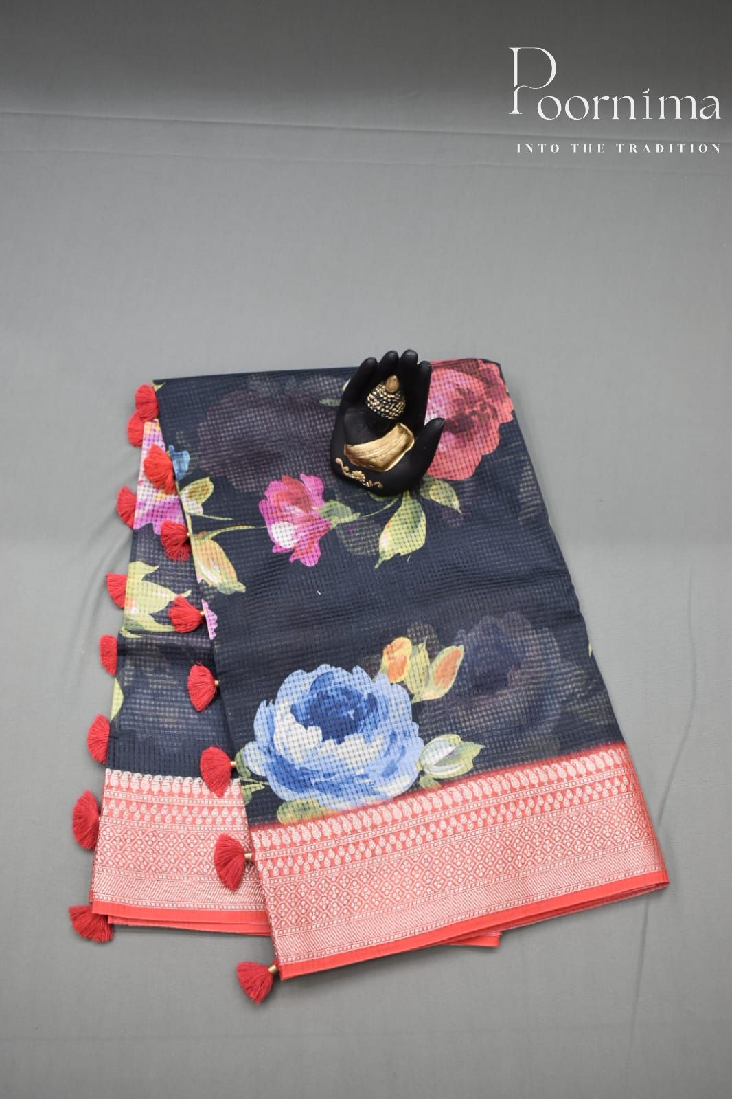 BLACK- BANANA WEAVING SAREE