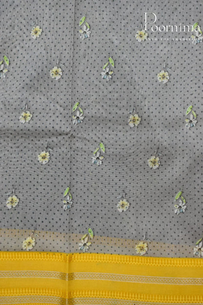 PURPLE- COTTON DIGITAL PRINT SAREE