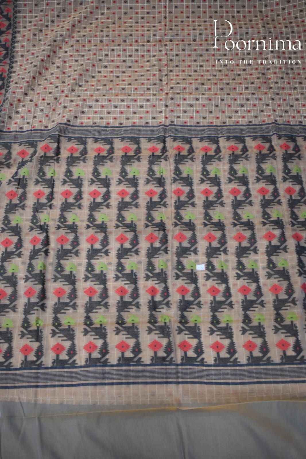 LIGHT BROWN- JAMDANI SAREE