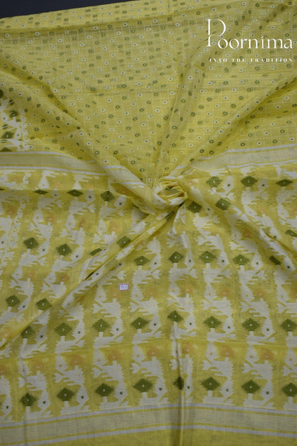 YELLOW- JAMDANI SAREE