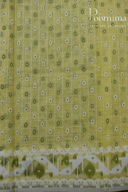YELLOW- JAMDANI SAREE