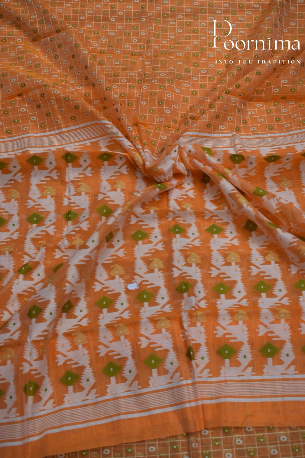 ORANGE- JAMDANI SAREE