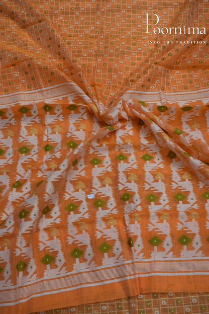ORANGE- JAMDANI SAREE