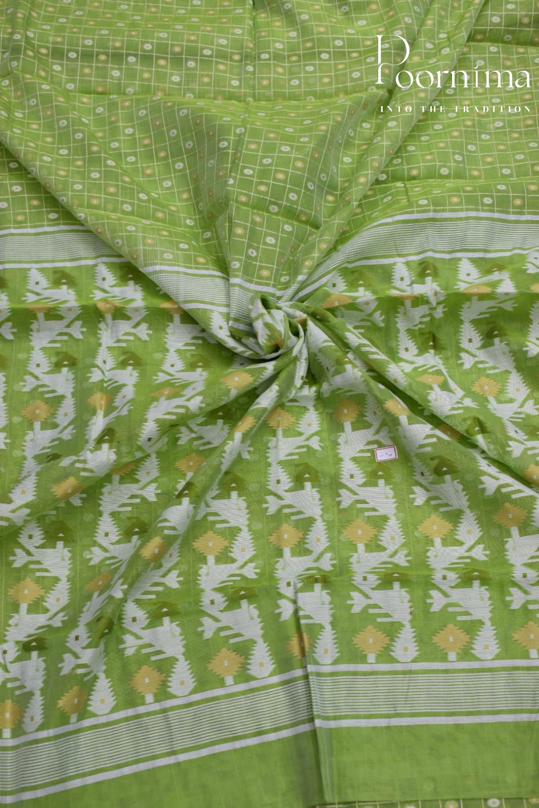 MEHANDI GREEN- JAMDANI SAREE