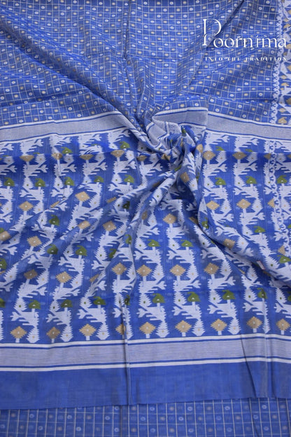 BLUE- JAMDANI SAREE