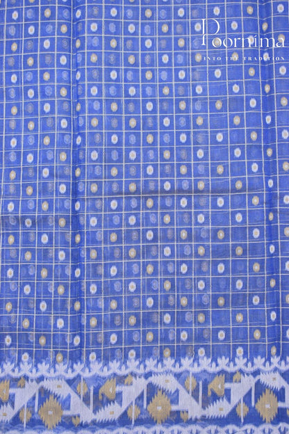 BLUE- JAMDANI SAREE