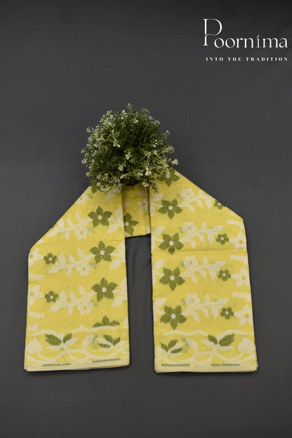 YELLOW- JAMDANI SAREE SAREE