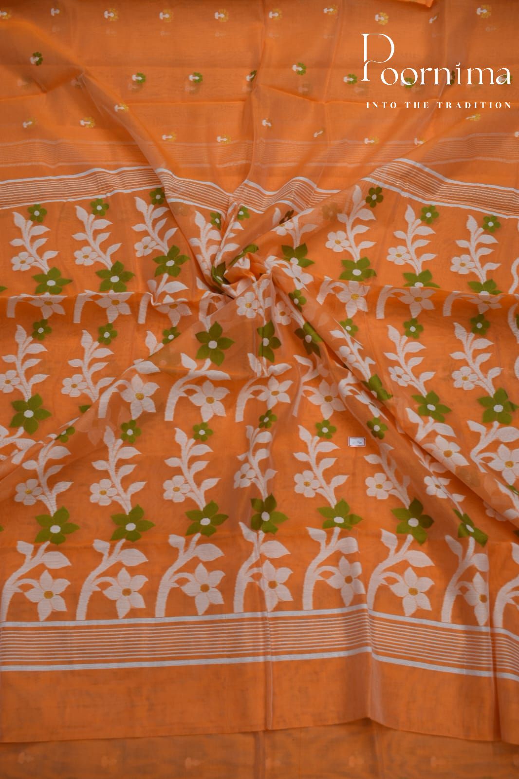 ORANGE- JAMDANI SAREE